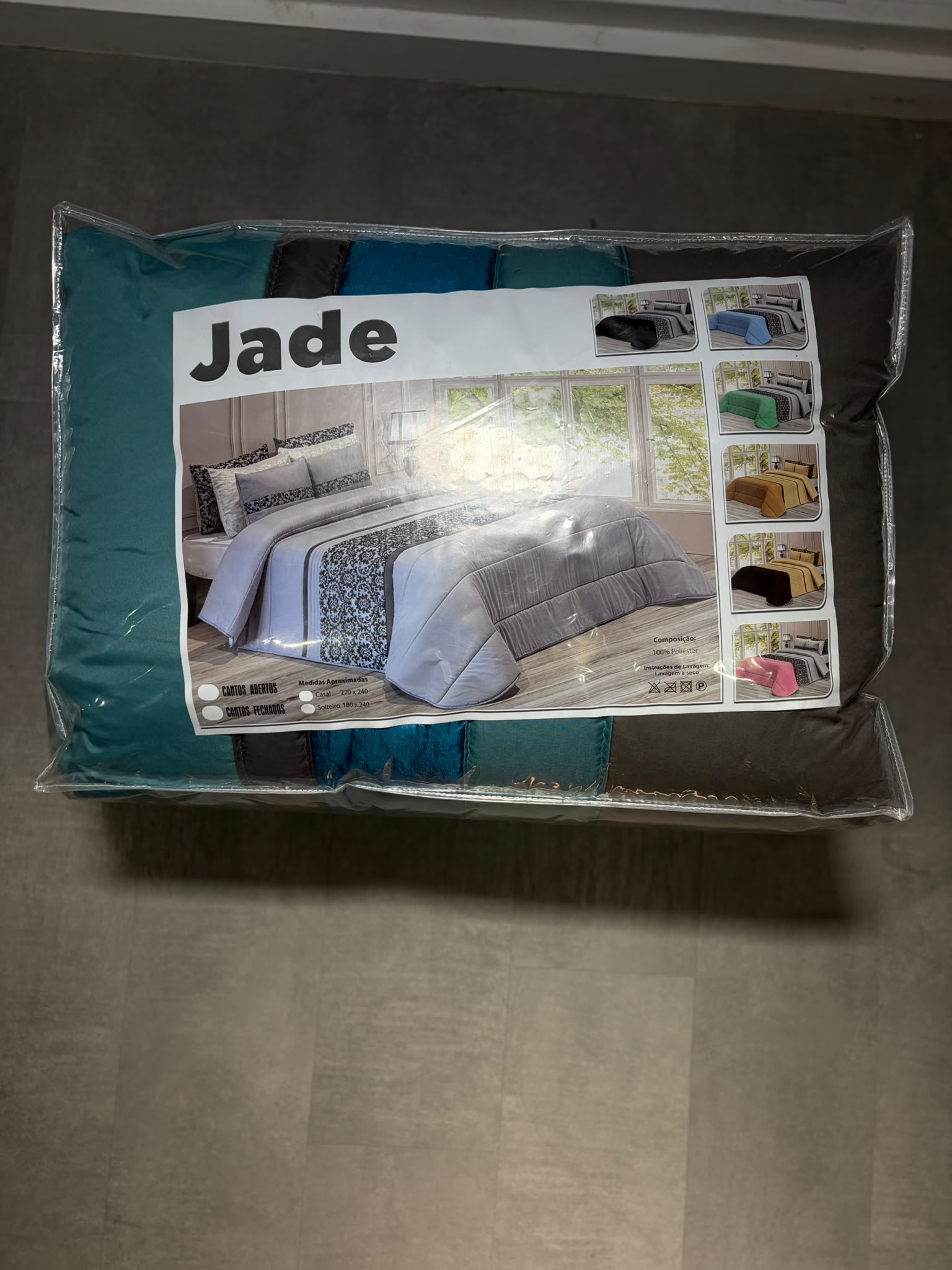 Edredão Jade com duas almofadas